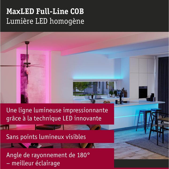 Produktbild Paulmann MaxLED 500 Stripe Set (Mehrfarbig, RGBW, Tageslicht, Warmweiss, Weiss, 150 cm, Indoor)