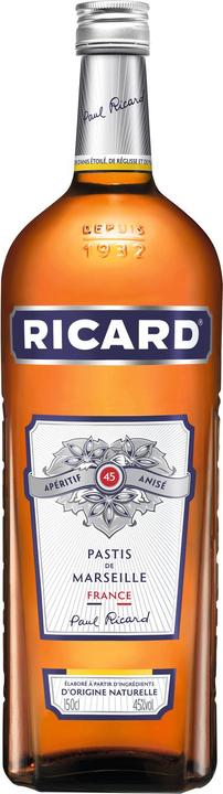 Actual product image Ricard Pastis 1,5 litre 45 % vol.