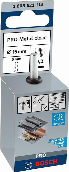 Produktbild Bosch Professional Zubehör PRO Metal clean Topfbürste, gerader Schaft, 15 x 0,2 mm