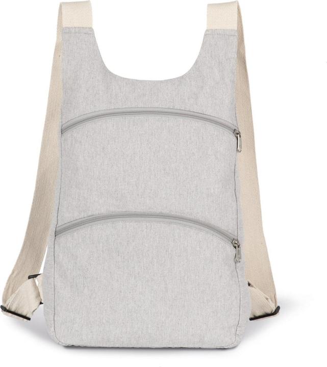 Actual product image Kimood Recycled pattern backpack with anti-theft back pocket