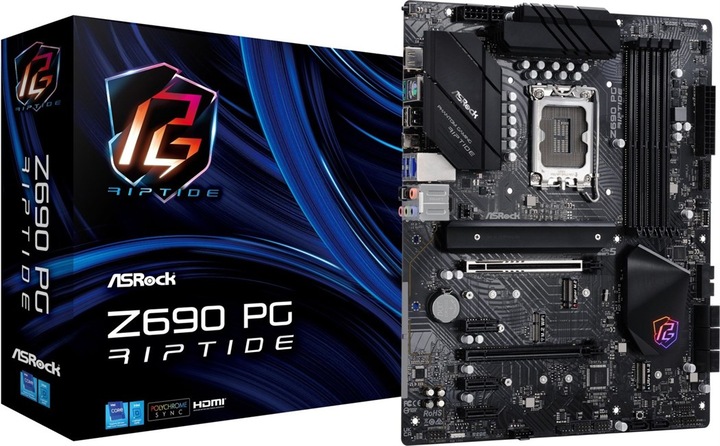 Actual product image AsRock MB Z690 PG Riptide 1200 HDMI DDR4 (LGA 1700, Intel Z690H, ATX)