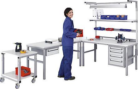 Immagine prodotto RAU Sistema di postazioni di lavoro, altezza regolabile da 650 a 1000 mm (100 cm, 50 cm)
