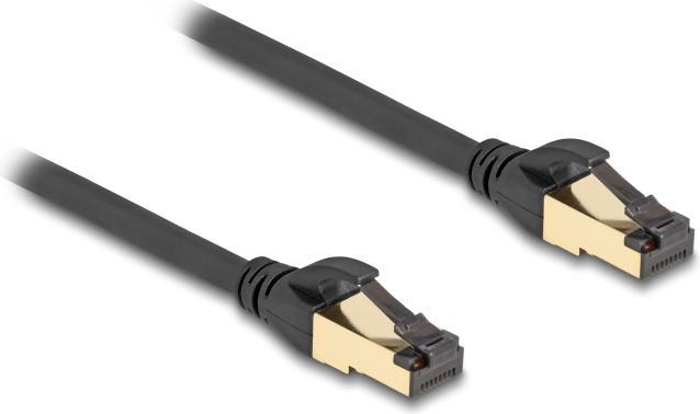 Produktbild Delock RJ45 Netzwerkkabel Cat.6A Stecker zu Stecker S/FTP schwarz 10 m (S/FTP, CAT7, 10 m)