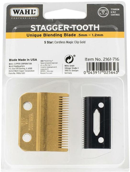 Produktbild Wahl Gold Schneidsatz Staggertooth Blade Set / 0.8 – 2.5 mm (1 x)