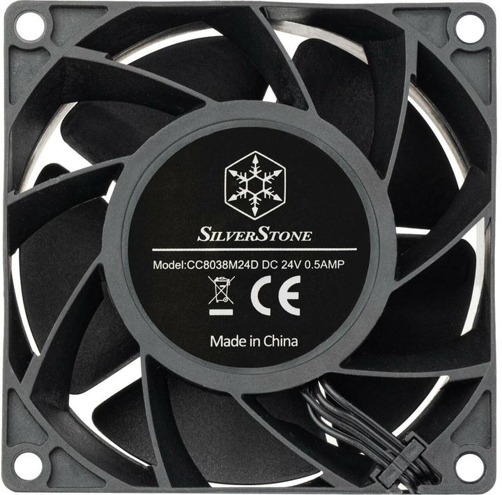 Produktbild Silverstone SST-FHS80X-24V - High-Performance 24V 80x38mm PWM industrial fan for industrial, medical (80 mm, 1x)