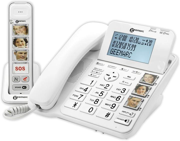Produktbild Geemarc AMPLIDECT COMBI-PHOTO 295 Schnurgebundenes Seniorentelefon Anrufbeantworter, Foto-Tasten Beleuchtete