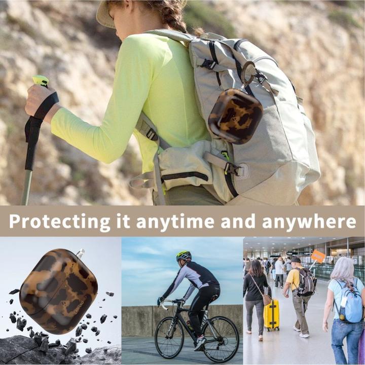 Productafbeelding 4Kom Other goods Tech-Protect Tech-Protect Lamano case for AirPods 4 - brown and black (Hoofdtelefoon hoes)