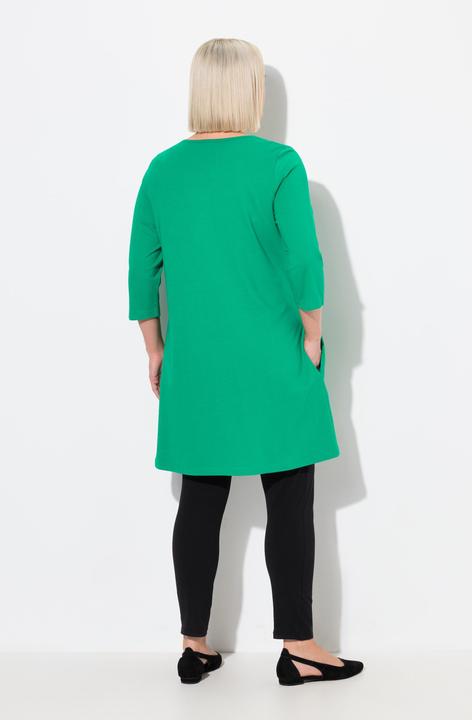 Produktbild Ulla Popken Longshirt, A-Linie, Carré-Ausschnitt, 3/4-Arm (50, 52)