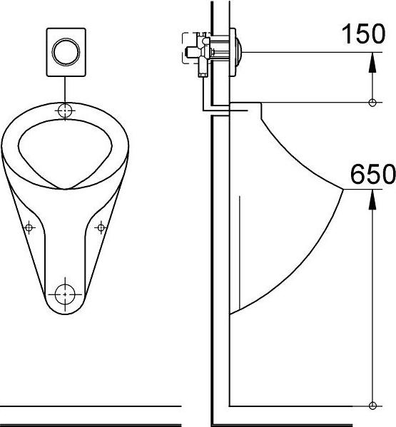 Produktbild Grohe Skate Air Betätigungsplatte, für Urinal, chrom
