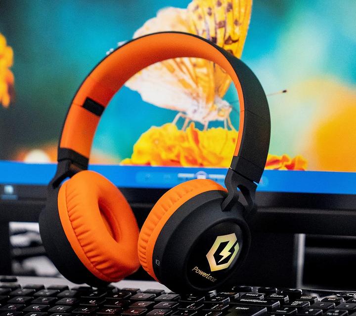 Produktbild PowerLocus Buddy Bluetooth-Kinderkopfhörer black/orange