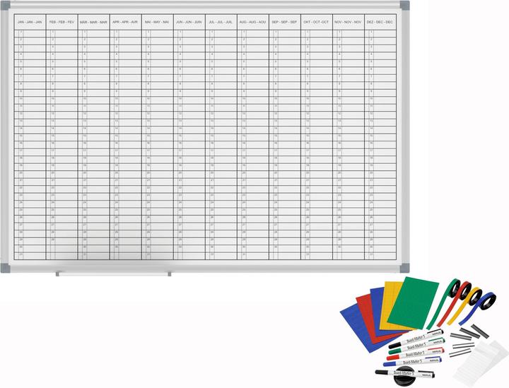 Produktbild Maul MAULoffice mit Zubehörset Jahresplaner, Monatseinteilung 90,0 x 60,0 cm (900 x 600 mm)