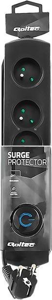 Actual product image Qoltec 50105 Voltage protection 4 AC outputs (4x, CEE 7/16, 2.50 m)