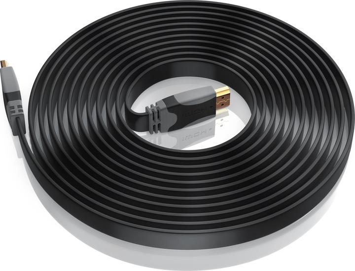 Immagine prodotto CSL Cavo HDMI 1.4a, cavo piatto Full HD 1920 x 1080p 60Hz, 3D, Ethernet, CEC, ARC, HDMI tipo A (5 m, HDMI)