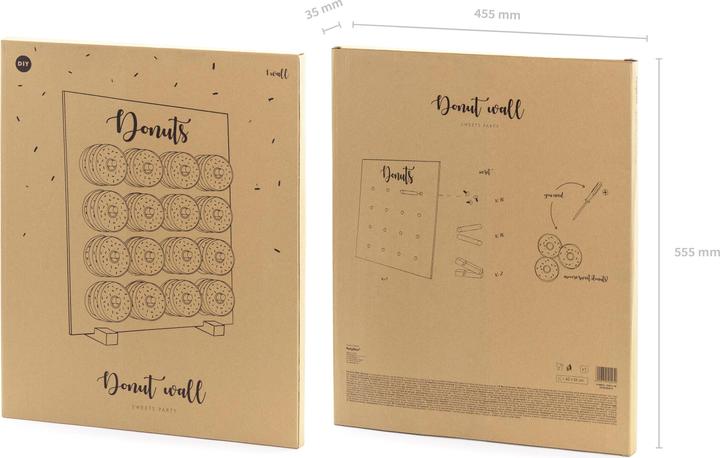 Productafbeelding Partydeco Party Accessoire Donut Wand 45 x 55 cm, Bruin (5 Stuk)