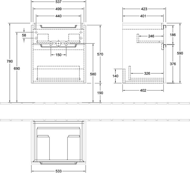 Actual product image Villeroy & Boch Vanity units XXL Subway 2.0 A908