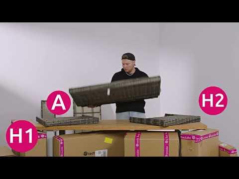 Image du produit tectake Canapé en rotin Corfu, variante 2