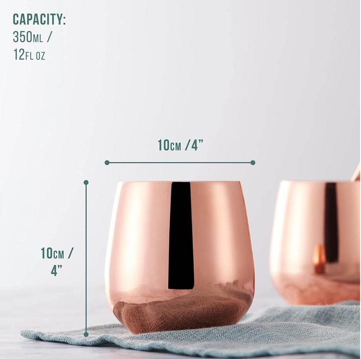 Image du produit Oak & Steel Gobelet or rose (3.50 dl, 4 x, Gobelet Moscow Mule)
