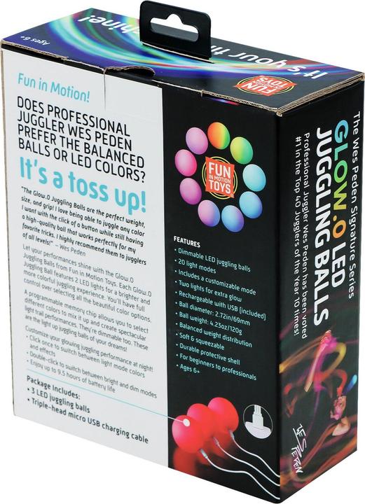 Actual product image Spin Balls Juggling Ball Set of 3 with LED