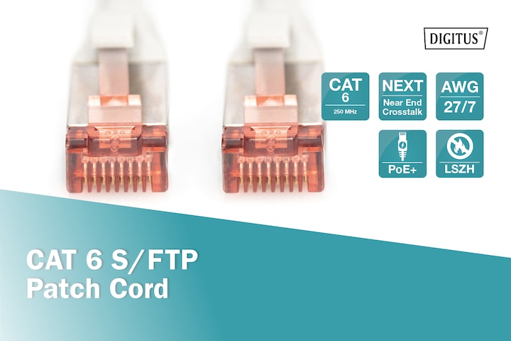Produktbild Digitus Netzwerkkabel (S/FTP, CAT6, 1 m)