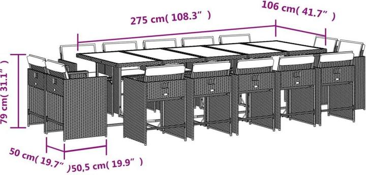 Produktbild vidaXL Garten Essgruppe