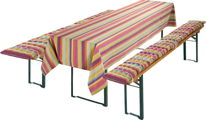 Produktbild Redbest Auflagen und Tischdecke "Streifen" 3-tlg. (110 x 260 cm)