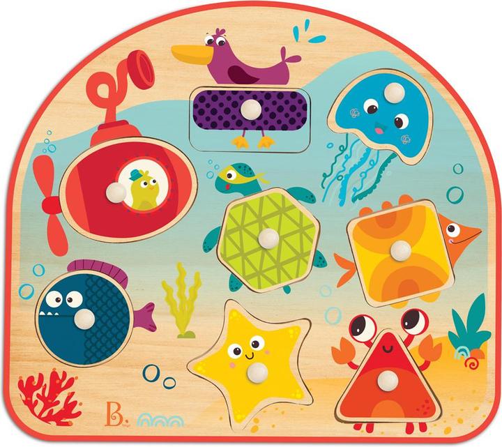 Image du produit B.toys B. Sea Treasures - Puzzle en bois animaux marins 8 pièces (8 pièces)