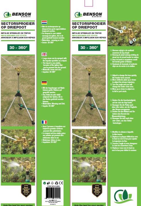 Produktbild Benson Garden Rasensprenger mit Stativ (Kreisregner)