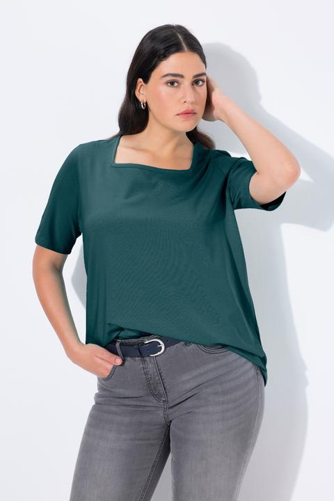Actual product image Ulla Popken Essential Square Neck Stretch Tee (62)