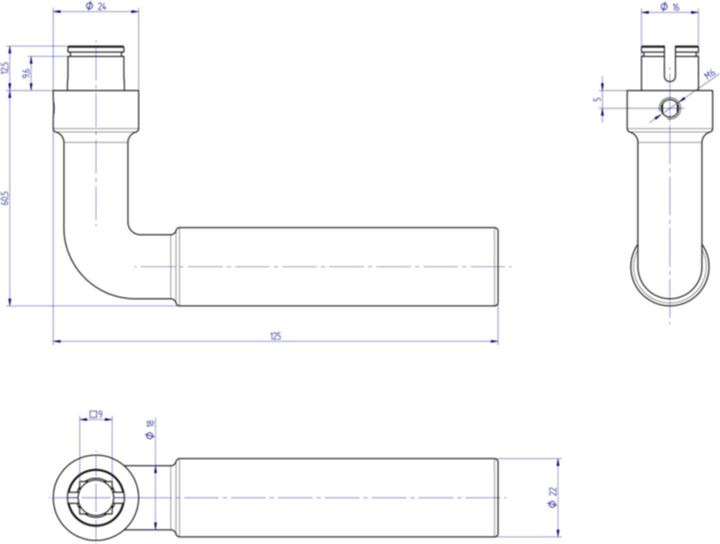 Actual product image Mega Door handle 32.200 / 33.200 (Door handle)