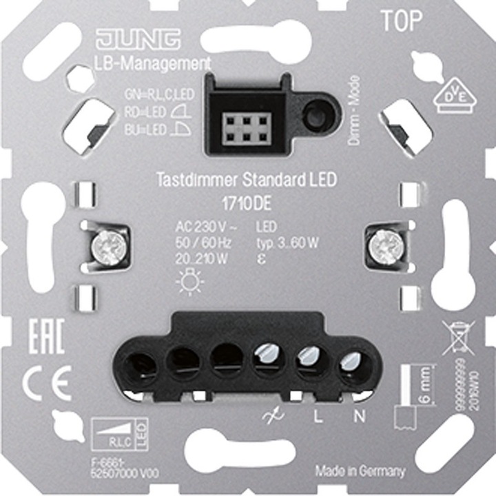 JUNG Touch dimmer Std.LED 1710EN