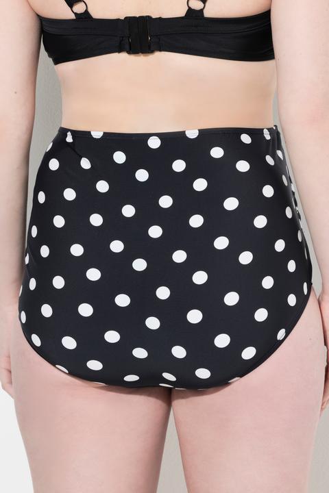 Actual product image Ulla Popken Bellieva dotted wide stretch insert swim brief (50, 52)