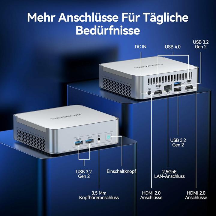 Produktbild Geekom XT13 Pro (2000 GB, 32 GB, Intel Core i9-13900H, Intel Iris Graphics)