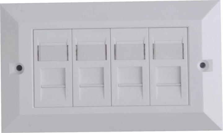 Produktbild Lanview CAT6 Faceplate 4-port UK Type