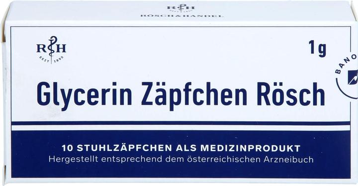 Produktbild Rösch & Handel Glycerinzäpfchen 1 g 10 Stk (10 Stück, 10 ml)