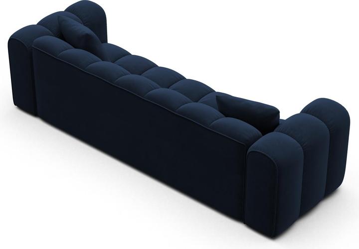 Actual product image Maison Heritage Velvet Sofa With Bed Function And Box, "Arden", 3 Seats, Royal Blue, 253x102x70 Made in Europe (3-seater)