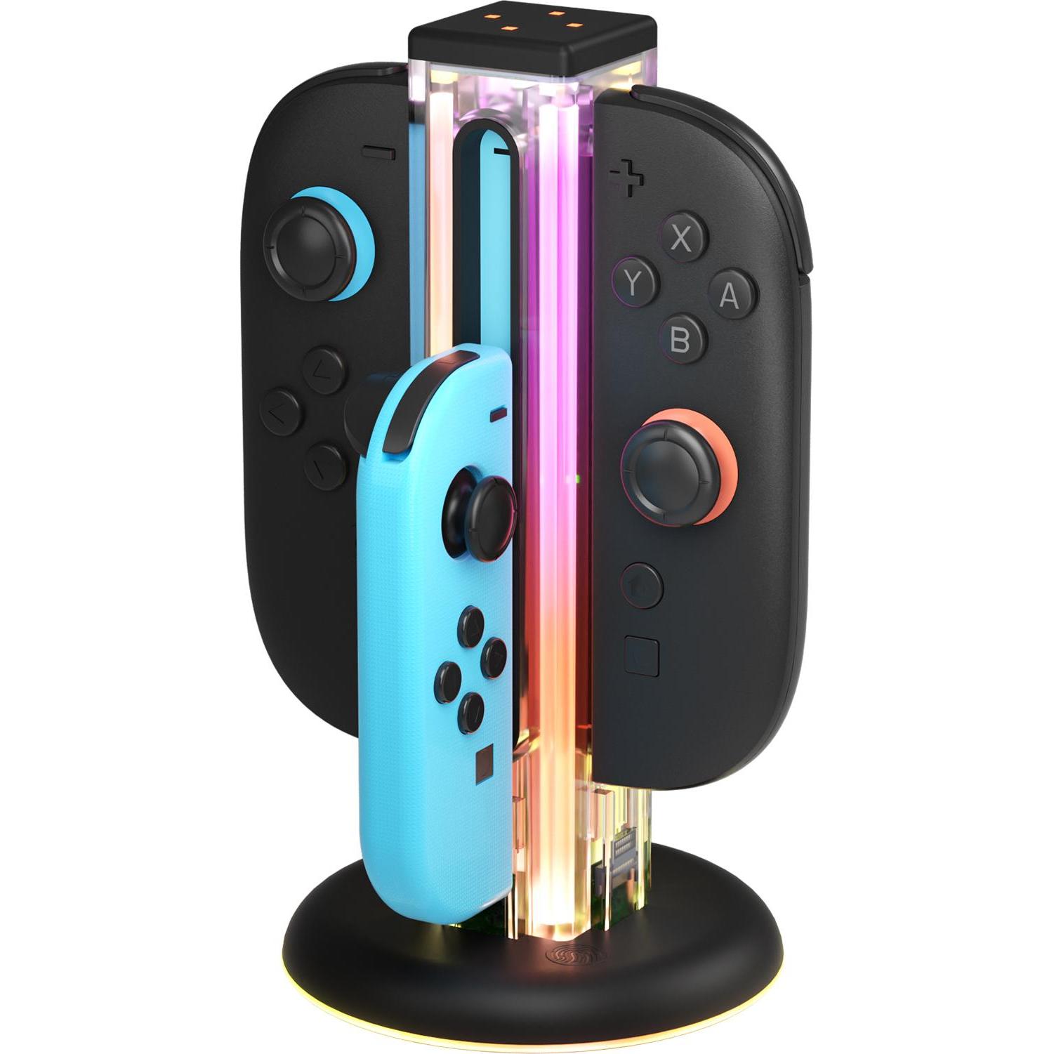 NYXI Zeus Nintendo Switch 1 & 2 Charging station (Switch), Accessori per controller gaming, Multicolore