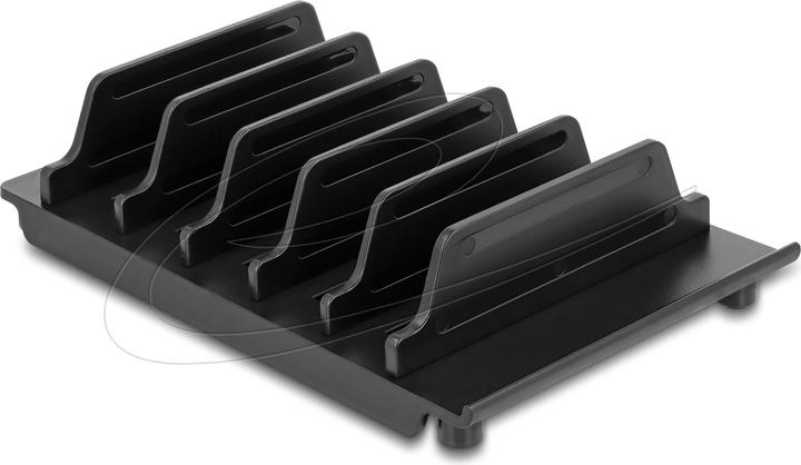 Delock Halterung für 6 Tablets oder Smartphones Schwarz