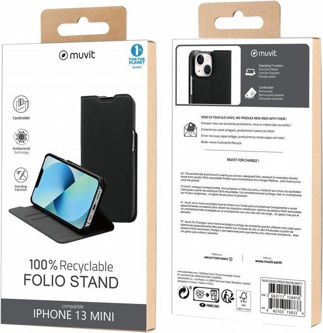 Image du produit Muvit Pour Changer Le Folio Stand Recycletek Iphone 13 Mini (Apple iPhone 13 mini)