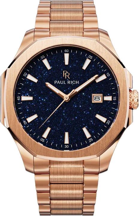 Paul Rich PR-46698 Herrenuhr Mercer Aventurine Rose Gold Blue 40,5 mm 5ATM (Analogue wristwatch)