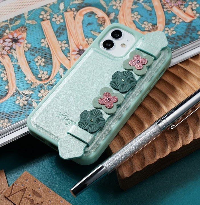 Produktbild Kingxbar The Sweet Series case is decorated with original Swarovski crystals for iPhone 12 Pro Max blue (Apple iPhone 12 Pro Max)