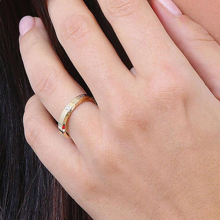 Produktbild Daniel Wellington OriginÃ¡lnÃ­ pozlacenÃ½ prsten s krystaly Classic Lumine DW0040028 - Circuit: 52 (Analoguhr, 40 mm)