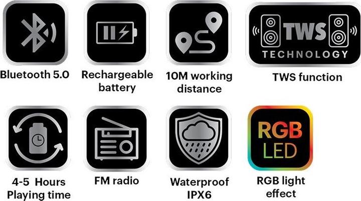 Actual product image Kodak PWS-2237 red Shock resistant 8 Watt RMS (5 h, Rechargeable battery operated)