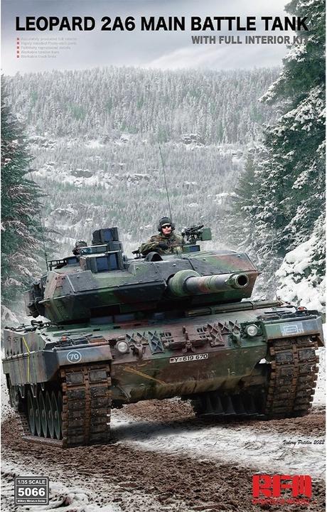 Immagine prodotto Rye Field Model Carro armato principale Leopard 2A6 con INTERNO COMPLETO