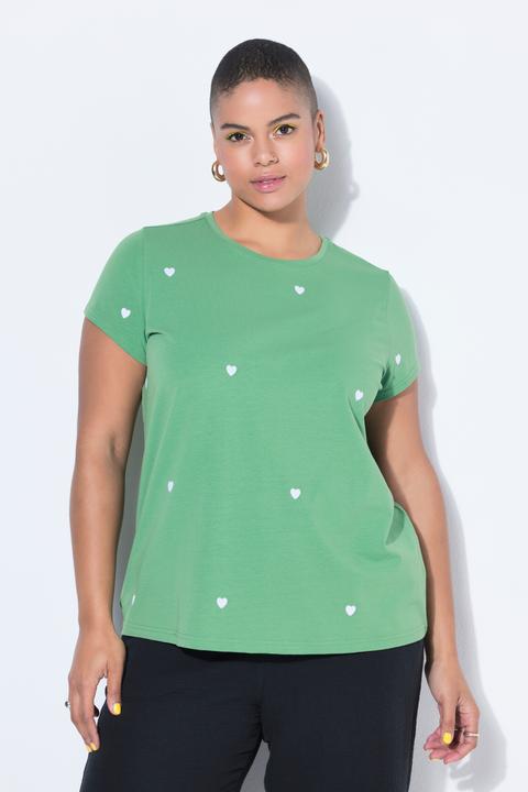 Actual product image Studio Untold Heart Print Cap Sleeve Tee (54)