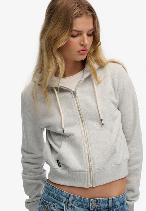 Produktbild Superdry Verkürzte Essential Kapuzenjacke mit Logo (M)