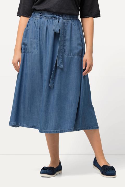 Actual product image Ulla Popken Denim Look Lyocell Skirt (56)