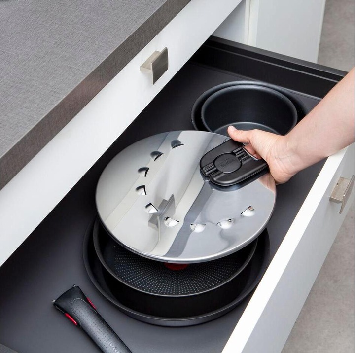 Immagine prodotto Tefal Ingenio G6 Multi Coperchio da 20 a 28 cm in acciaio inox (30.80 cm, Metallo, Materiale sintetico)
