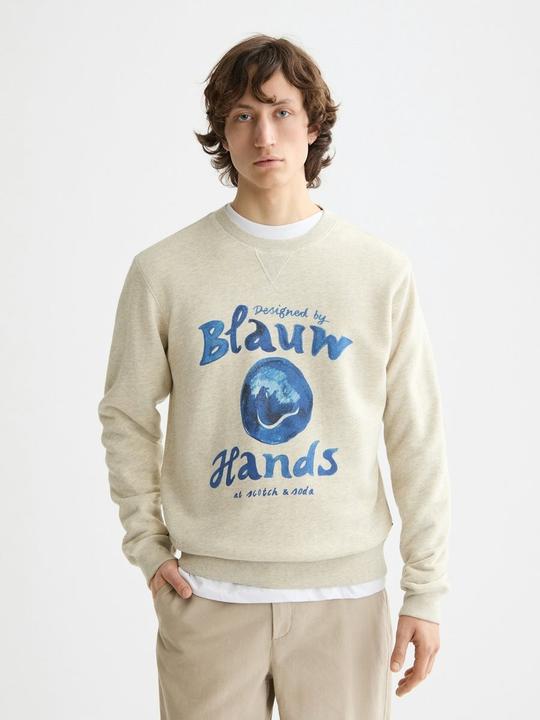 Actual product image Scotch & Soda Denim Washed Artwork Sweatshirt (L)