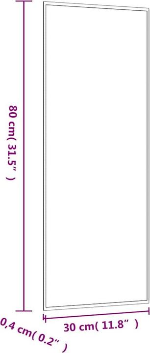 Immagine prodotto vidaXL Wandspiegel (30 x 80 cm)