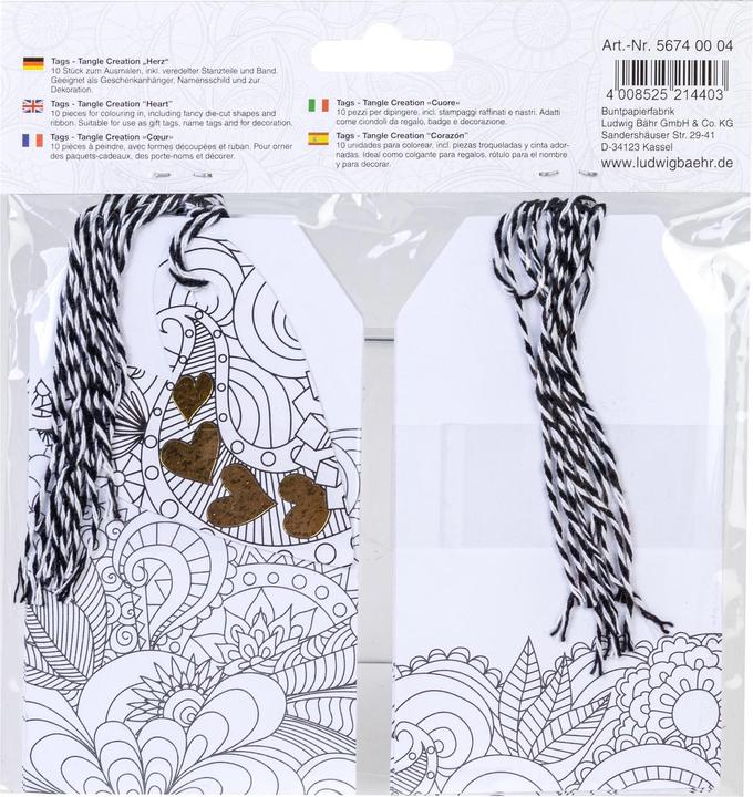 Produktbild Ursus Geschenkanhänger Herz 7 x 12 cm, 10 Stück (10x)